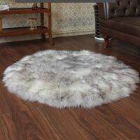 Soft Sheepskin Fluffy Skin Faux Fur Fake Rug Mat Small Rugs White 30x30x6cm