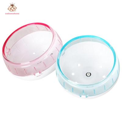 【welcomehome】1pc Pet Hamster Toy Plastic Silent Running Spinner Wheel (Multicolor)