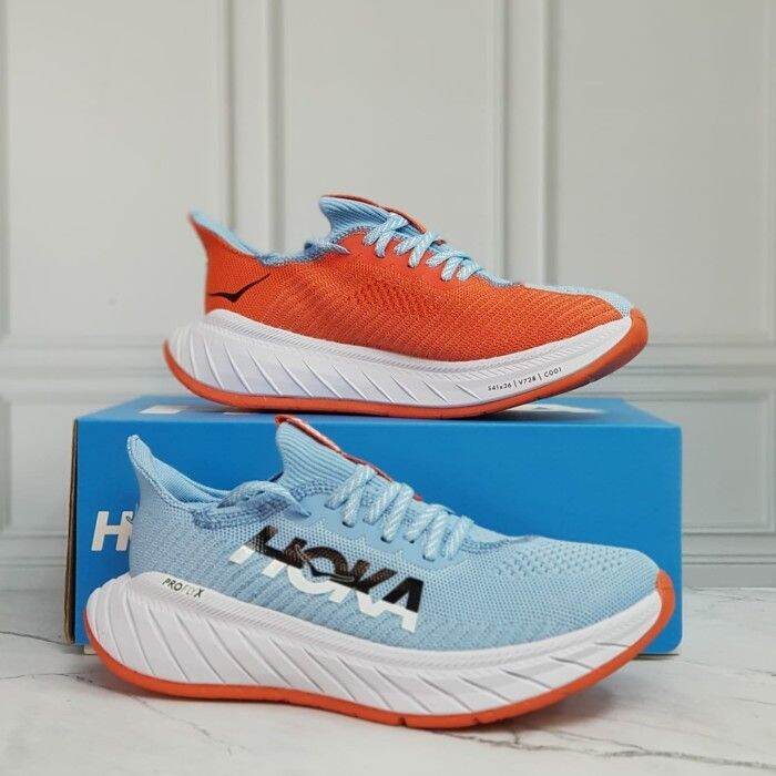 Sepatu Olahraga Hoka One CARBON X3 Sport Running Shoes Orgn