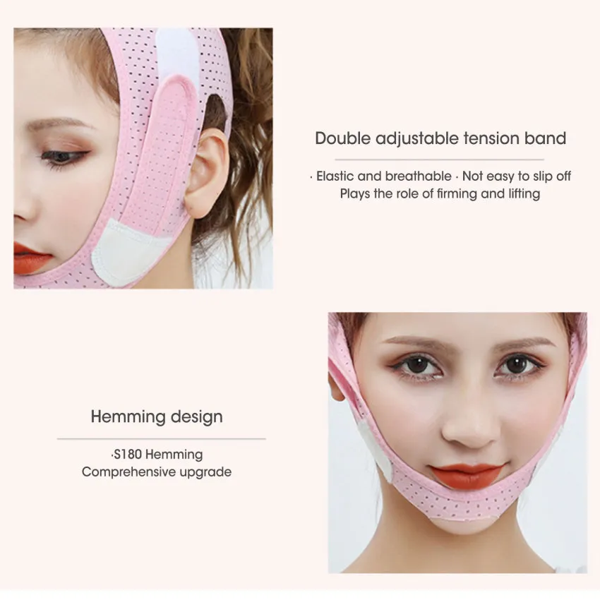 Elastic Face Slimming Bandage V Line Face Shaper Women Chin Cheek Lift Up  Belt Facial Massage Strap Face Skin Care Beauty Tools