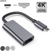 JQKSJH ยูเอสบี สายเคเบิล Type C เป็น HDMI สายเคเบิล Type C เป็น HDMI ตัวเมีย อะลูมิเนียมอะลูมิเนียมอะลูมิเนียม สายเคเบิล HTV ทนทานต่อการใช้งาน 3.1 USB C อะแดปเตอร์4K สำหรับ MacBook/Huawei/Samsung/Netflix สำหรับ MacBook