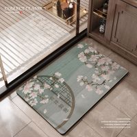 [COD] New Chinese style diatom ooze soft mat toilet bathroom entrance carpet quick-drying door