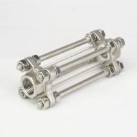 【♕】 Hiba eStore 1/2 "BSPT หญิง SS304สแตนเลสไหลสายตาแก้ว Dipoter 85 PSI