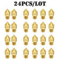 ✾✈№ 24Pcs MK8 Extruder Nozzles Head Hotend (0.2 0.3 0.4 0.5 0.6) mm M6 Thread for 3D Printer