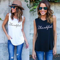 Spot parcel post2019 Spring New Womens round Neck Loose T T-shirt Womens Vest Foreign Trade Europe and America wish Popular Sleeveless Top