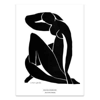 วินเทจศิลปะผนังแบบนามธรรม Matisse Line Figure โปสเตอร์ผ้าใบวาดภาพยุโรปเรียบง่ายพิมพ์ภาพ69F 0717