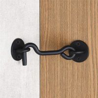 Solid Vintage Door And Window Hook Black Stainless Steel Cabinet Door And Window Buckle Household Simple Door And Window Hook Door Hardware Locks