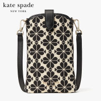 KATE SPADE NEW YORK SPADE FLOWER JACQUARD NORTH SOUTH CROSSBODY K4511 กระเป๋าสะพาย / ซองใส่มือถือ