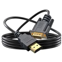 HDMI ตัวผู้ไปเป็นสาย HDMI 1080P 60Hz สำหรับคอมพิวเตอร์แล็ปท็อปไปยังตัวแปลงวีจีเอดิจิตอลเป็นแอนะล็อก