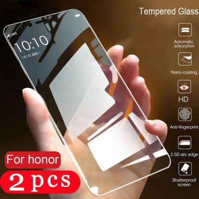 [spot goods] 2Pcs สำหรับ Huawei Honor 7 7X7S 7c 7a Pro กระจกนิรภัย P Smart Plus 2018โทรศัพท์ป้องกันหน้าจอป้องกันฟิล์มแก้วสมาร์ทโฟน
