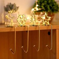 Existing Mould Christmas Zinc Alloy Fireplace Stocking Hanger Metal for Christmas Holiday Decoration