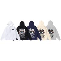 Spring and Autumn New Stuˉssˉy Stuˉssˉy Eye Graffiti Daily Versatile Loose Printed Mens Hooded Sweatshirt Couple Style