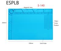 ESPLB S-140ฉนวนกันความร้อนซิลิโคนแผ่นโต๊ะเสื่อ35x25เซนติเมตรบัดกรีสถานีซ่อมด้วยสกรูสถานที่ตั้งและพื้นที่แม่เหล็ก