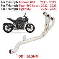 สำหรับ Triumph Trident Tiger 660เสือ660 2021กีฬา2022 2023ระบบท่อไอเสียดัดแปลงท่อเชื่อมด้านหน้าโมโตเอสเคป