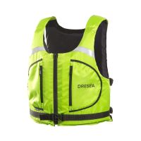 Daiseanuo Green Life Vest Men Zippered Pockets Reflect Whistle Raft Life Jacket Fishing High Buoyancy Foam Aid for Adults 100 kg  Life Jackets