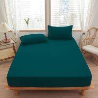 1pc 100 polyester solid snug fit Egyption Quality Fitted Sheet only Elastic Band Around Mattress Easy Care(no pillowcases)
