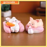 GOTORADE เครื่องประดับสวนประดับ ตุ๊กตารูปสัตว์ เดสก์ท็อป ขนาดเล็กมากๆ การจัดสวนขนาดเล็ก น่ารักน่ารักๆ ดีไอวาย ประติมากรรมรูปสุนัข ของตกแต่งบ้าน