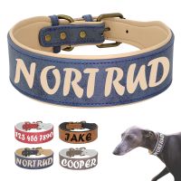 【LZ】czxaw Custom Large Dog Collar Wide Leather Personalized Collars Medium Large Dog Pet Collars Customized for Dogs Printed Name ID