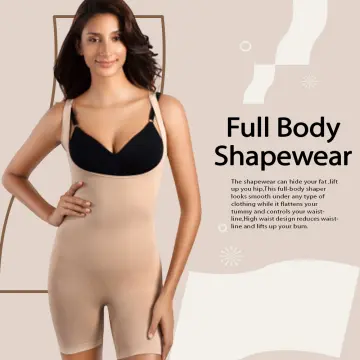 MD Women Seamless Open Bust Mid-Thigh Shapewear Bodysuit for Firm Tummy  Control