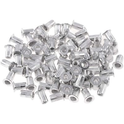 50 bags of aluminum alloy thread rivet nuts M3 M4 M5 M6 M8 M10 M12 flat head pull rivet nuts Nails Screws Fasteners