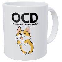 OCD โรคคอร์กี้ครอบงำ11ออนซ์แก้วกาแฟตลก