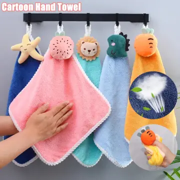 Absorbent Hanging Hand Towel, Cute Hand Towel with Hanging Loop 