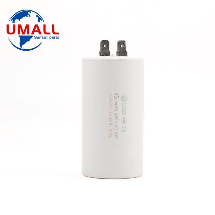 Paxanpax 45 µF CBB60 Motorlaufkondensator – Kabelgebunden, 450 V, ±5%, Zylindrisch, Mit Crimpstecker