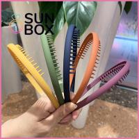 SUN BOX เครื่องประดับผม Morandi สีทึบ เคลือบ ที่คาดผม ฟัน กันลื่น ที่คาดผม