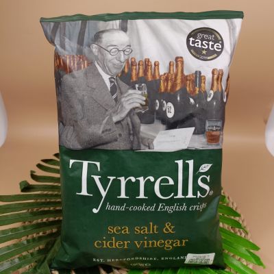 มันฝรั่งเกรดพรีเมี่ยม Tyrrells  sea salt &amp; cider vinegar 150ก.