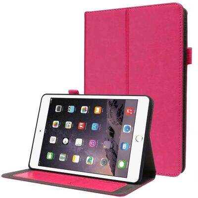 ซองหนัง PU สำหรับ iPad Mini 1 2 3 4 5 6ป้องกันการล่มสลายปก IPadMini Mini6ป้องกันปลอกยืน Holder กับช่องเสียบการ์ด