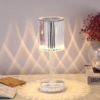 SmartPhonemall USB Charging Touch Diamond Crystal Table Lamp, Specification: USB Charging(RGB with Remote Control 16 Color)(Transparent)