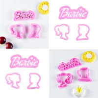 ﹊❁ Diy Kawaii Barbie Cookie Cutters Mold 3D Anime Cartoon Biscuits Fondant Cake Kitchen Baking Cutter Stamp Tool Set Decor Gift Toy