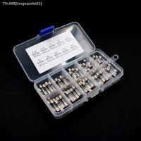 ❦ 100Pcs Set 5x20mm Quick Blow Glass Tube Fuse Assorted Kits Fast-blow Glass Fuses 0.2A 0.5A 1A 2A 3A 5A 8A 10A 15A 20A 30A Box