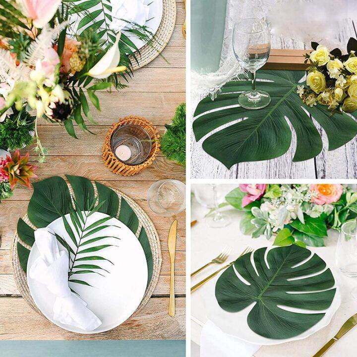 120pcs-leaves-plant-imitation-leaf-hawaiian-luau-jungle-party-table-decorations