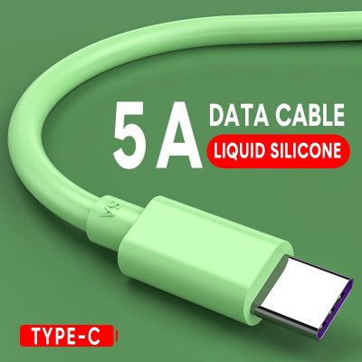 5A Fast Charging Phone Cable Type C USB Cord Liquid Silicone Android C Data Line For Xiaomi Huawei Samsung HTC Type-C Data Wire Docks hargers Docks Ch