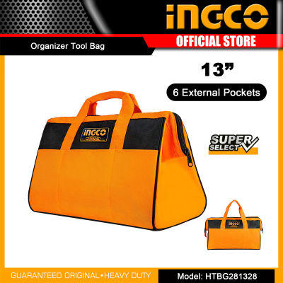 INGCO กระเป๋าใส่เครื่องมือช่าง อเนกประสงค์ 13 นิ้ว รุ่น HTBG281328 ( Tools Bag ) กระเป๋าช่าง กระเป๋าใส่เครื่องมือ กระเป๋าผ้า กระเป๋าอเนกประสงค์