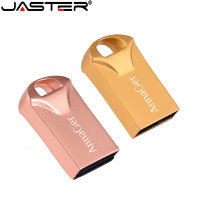 Hot JASTER Mini Metal USB Flash Drive 64GB ฟรีโลโก้ที่กำหนดเองไดรฟ์ปากกา32GB ของขวัญ Key Chain Memory Stick 16GB U Disk 8GB 4GB