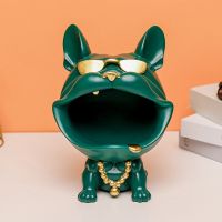 Dog Ornament Big Mouth French Bulldog Butler Storage Box Nordic Table Decoration Resin Animal Sculpture Dog Statue Home Decor