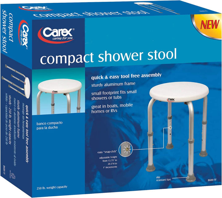 carex-health-brands-carex-compact-shower-stool-adjustable-height-bath-stool-and-shower-seat-aluminum-bath-seat-that-supports-250lbs