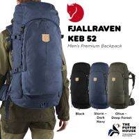 Fjallrevan Keb 52 เป้เดินป่าแบบพรีเมี่ยมระบบหลังทำจากไม้ เปิดหน้าได้กว้าง ขนาด 52 ลิตร สำหรับผู้ชายโดยเฉพาะ Black-Black