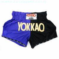 ☃YOKKAO Muay กางเกงไทยของแท้นำเข้าจากประเทศไทยกางเกงกีฬาการต่อสู้ Sanda มวยต่อสู้กางเกงขาสั้นสำหรับทั้งหญิงและชายมืออาชีพ Gratis Ongkir