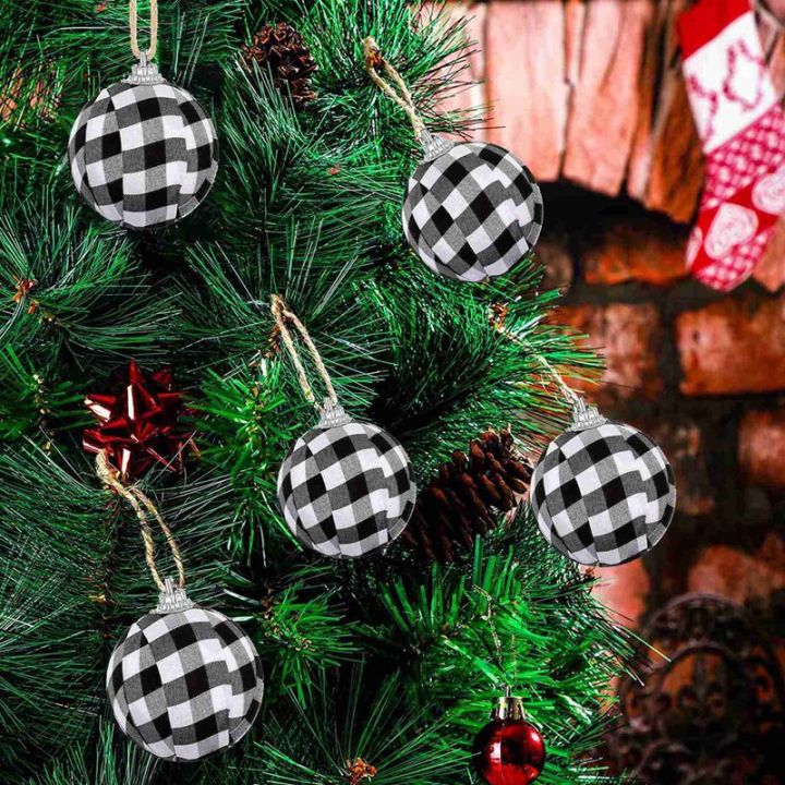 36pcs-buffalo-plaid-fabric-ball-christmas-fabric-wrapped-balls-christmas-hanging-ornament-for-halloween-party-decor