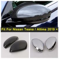 Chrome รถจัดแต่งทรงผมประตูด้านข้างกระจกมองหลังสำหรับ Nissan Teanaaltima 2019-2023คาร์บอนไฟเบอร์อุปกรณ์เสริม