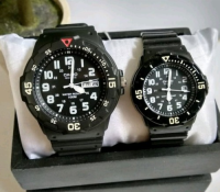 นาฬิกาคู่รัก Casio รุ่น MRW-200H-1B และ LRW-200H-1B สายเรซิ่นสีดำ สุดเท่ห์ กันน้ำ 100 เมตร - สินค้าของแท้ 100% ประกันสินค้า 1 ปีเต็ม (ส่งฟรี เก็บเงิ