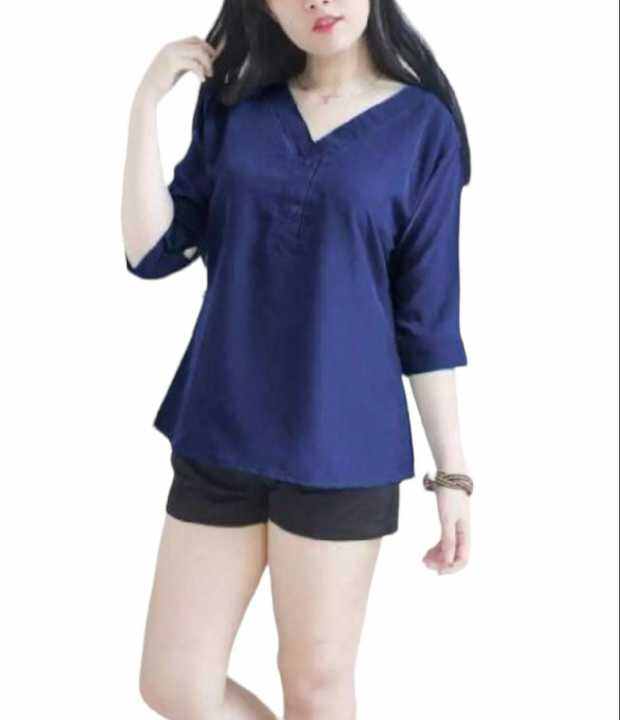 hoziro baju atasan blouse blouse polos blouse rajut rajut top blouse rajut vina bahan rajut