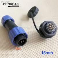 1Set IP68 16mm Cable Connector 9 Pins Waterproof Dustproof Aviation Connector