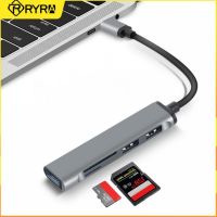 【CW】 RYRA USB Split Hub Converter 5 in 1 USB3.0 HUB Multiport Splitter with SD TF ports Card Reader Support port simultaneous drive