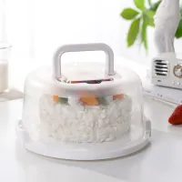 กล่องเก็บของแบบพกพาพร้อมฝาปิดกันฝุ่นกันกลิ่น7ถาด Brithday Cake Packing Box Food Organizer