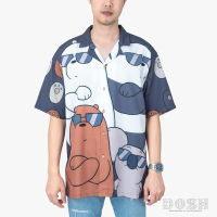 DOSH HAWAII COLLECTION  WE BARE BEARS เสื้อเชิ้ตฮาวาย ผู้ชาย DBBMS5000-GB