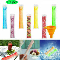 2021NEW 150PCs Disposable Ice Popsicle Molds Bags Zip-Lock Pouch Freeze Pops Bag Funnel for Summer Popsicle Making